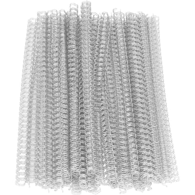 100 stuks Dubbele Lus Draad Binding Rug 20 Vel Capaciteit 3:1 Steek 34 Schakels 6,4 mm Diameter Set Kit white