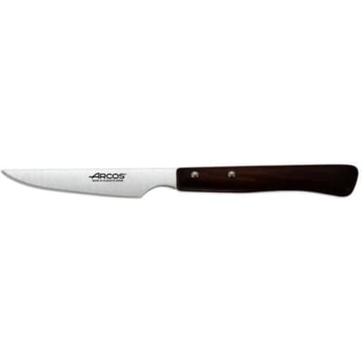 Vast mes Loincloth Arcos de la Table 373200 monoblok uit één stuk roestvrij staal 18/10 met gecomprimeerd hout en