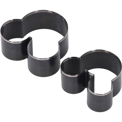 2 stuks leren snijmal set muis hoofd vormige handmatige ponsvormen legerstaal knutselgereedschap black