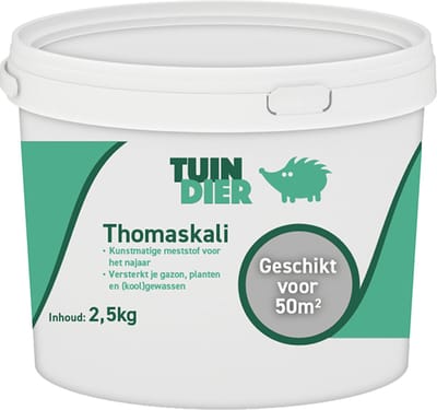 Thomaskali | TUIN-DIER® | Kalimest | Kali meststof | Meststof voor najaar of vroege voorjaar | 2.500 gram | 2,5 kilogram