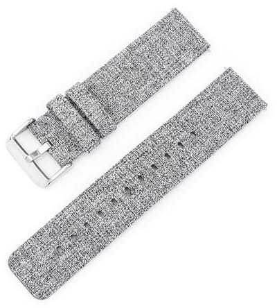 Nylon bandje - geschikt voor Garmin Venu 2s / 3s / 4 (41mm) / Vivoactive 4s / Forerunner 255s / 265s - Huawei Watch GT 5 Pro - 42mm / GT 6 / GT 5 / GT 4 - 41mm - gesp - grijs zilver