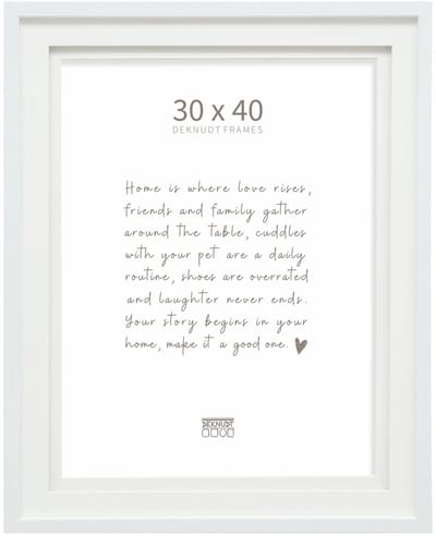 Deknudt Frames fotolijst S65KK1 P1 - wit met passe-partout - 30x40 cm