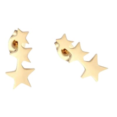 Aramat Jewels | Oorbellen | Goudkleurige Stainless Steel Sterren Oorbellen - Tijdloos & Stralend | | | |4mm | Staal | Kinderen, Volwassenen | Verkleurd niet