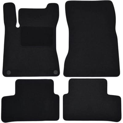 Tapis de sol - Mercedes - A-class W117 - Velours noir - 4 pièces - Antidérapant - Sur mesure