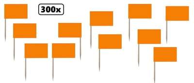 300x Cocktailprikker oranje- Koningsdag WK festival party thema party fun food prikker kaas