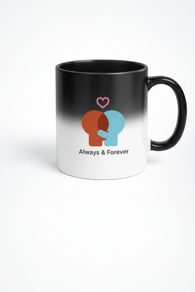 Magische Mok 'Always & Forever' - Warmtegevoelig Harten & Liefdesontwerp