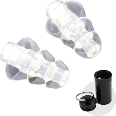 Festival Oordopjes met Container - Gehoorbescherming voor Feestjes & Festivals - Doorzichtige Partyplug x2 - Oorbescherming
