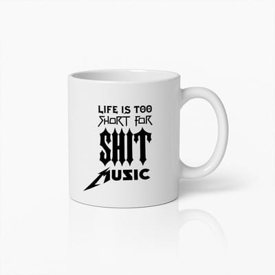 Life Is Too Short for Bad Music Mok 330ml – Grappige Koffiebeker Cadeau voor Rockfans, Muzikanten & Muziekliefhebbers