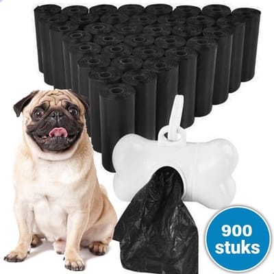 Hondenpoepzakjes - Poepzakjes hond - 900 stuks - Poepzakjes Biologisch Afbreekbaar - 60 Rollen - Professor Q
