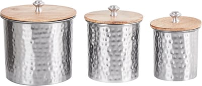 ALEXANDRIA - Bewaarpot - Zilver - Aluminium