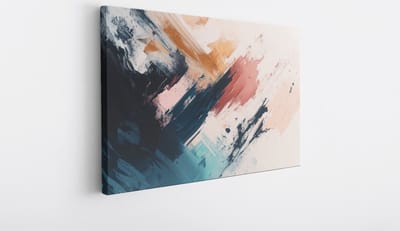 Saammp Canvas Schilderij - Kleurrijk - Abstract - 30x20 - Foto op canvas - Wanddecoratie - Muurdecoratie Woonkamer - Slaapkamer decoratie - Canvas Print