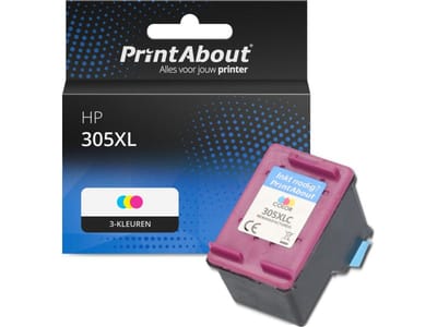 PrintAbout huismerk Inktcartridge 305XL (3YM63AE) 3-kleuren Hoge capaciteit Geschikt voor HP