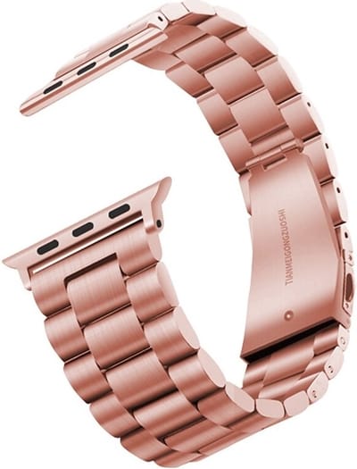 DrPhone RSV7 Armband - Roestvrij Staal – Geschikt voor iOS Smartwatch 38/40/41 mm - Rose goud