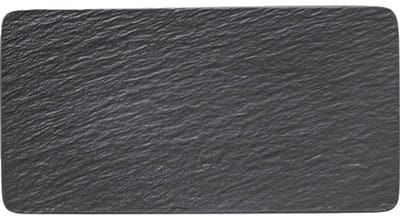 Villeroy & Boch Serveerschaal / Opdienschotel Manufacture Rock – Zwart – 35 x 18 cm – Stijlvol en Duurzaam – Perfect voor het Serveren van Gerechten, Salades en Meer