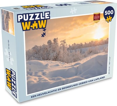 Puzzel Een heuvelachtig en besneeuwd gebied van Lapland - Legpuzzel - Puzzel 500 stukjes