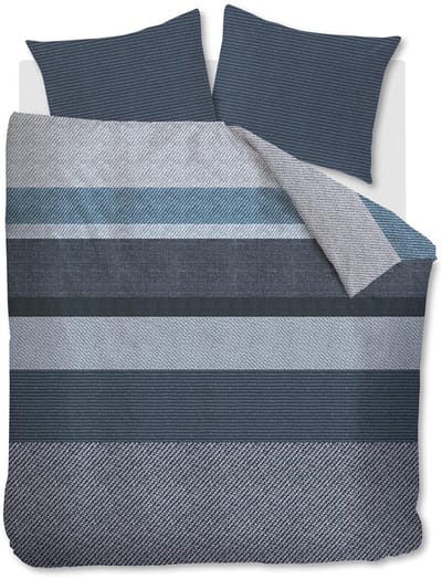 Beddinghouse Menno dekbedovertrek - Lits-Jumeaux - 240x200/220 cm - Blauw