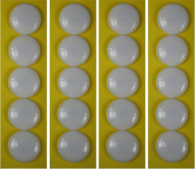 Benson ronde koelkast / whiteboard magneetjes - 20x stuks - wit - Keuken magneten
