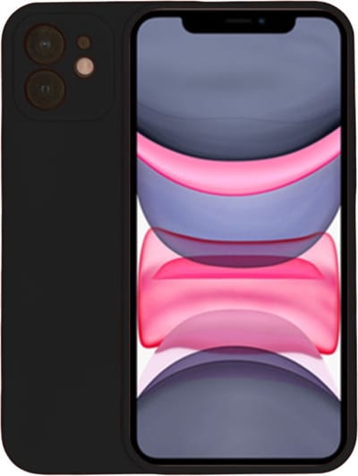 Smartphonica Telefoonhoesje Geschikt voor iPhone 11 siliconen hoesje - Backcover Siliconen Case - Zwart geschikt voor iPhone 11