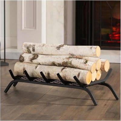 Houtopslagrek - Decoratiehouder - Openhaard Decoratie - Direct Klaar Voor Gebruik - 68 cm Lengte - Zwart