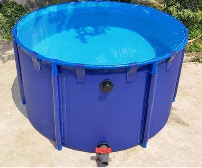 Kweekvijver Rond PVC – Opzet Vijver met Frame – Voor Vissen en Wateropslag – 2 x 2 x 0,8 m