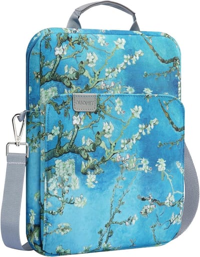 Tablet Sleeve Tas voor 9-11 Inch Tablets met Schouderband - Geschikt voor iPad 11, Galaxy Tab A9 Plus en meer, Apricot Blossom Design