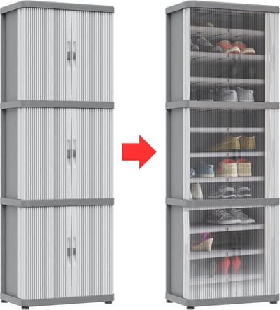 ApexArte® Tuinkast Kunststof - Tuinkist - Tuinkasten voor Buiten - Tuinberging - Grijs
