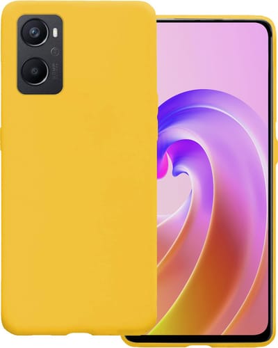 Hoesje Geschikt voor OPPO A76 - Sterk & Shockproof - Hoes Cover - Siliconen Case - Geel