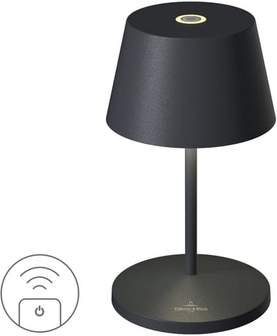 Villeroy & Boch| Tafellamp SEOUL RC | Zwart | oplaadbare tafellamp | Indoor-outdoor|