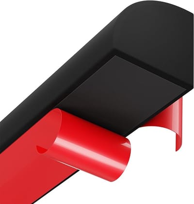 Flexibele Driehoekige Sierstrip - 300 Cm - Zelfklevende Sierlijst - Zelfklevende Rubberen Decoratieve Strip - Zelfklevend (Peel & Stick) - Plintlijst - Hoekafwerking - Geschikt Voor Plafonds, Muren, Vloeren En Keukenranden - Zwart