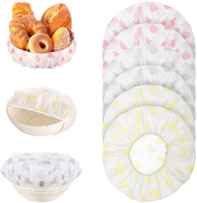 Dailygoods- Afdekhoezen 6 Stuks - Herbruikbare EVA Kappen - Voedselveilige Afdekkappen - Fermentatiekap - Waterdicht - Perfecte Pasvorm 27 cm - Voedselafdekking