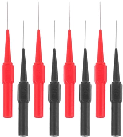 Multimeter Testsonde - Meetpennen Set - Elektrische Metingen - Roestvrijstalen Punt - 8 Stuks - Diverse Kleuren