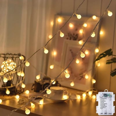 Buiten lichtsnoer 5m met 50 warmwitte LEDs - Waterdichte kerstverlichting voor binnen en buiten