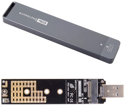 Store_9 - Externe M.2 SSD Adapter - USB 3.0 - Snelle Gegevensoverdracht - Compacte Case - M-key - Voor PC en Laptop - 10 x 10 x 1 cm