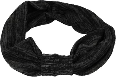 Haarsoires Haarband Knoop 9cm – Duo Kleuren – Jersey Stof – Antraciet Grijs