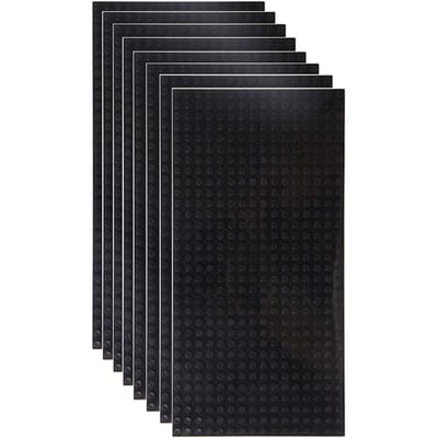 8 stuks 16x32 Noppen Tijdloze Basisplaten MOC DlY Blokjes Basisplaten Stad Afmetingen Bouwstenen Figuren Constructie Speelgoed 8pcs 16x32 zwart