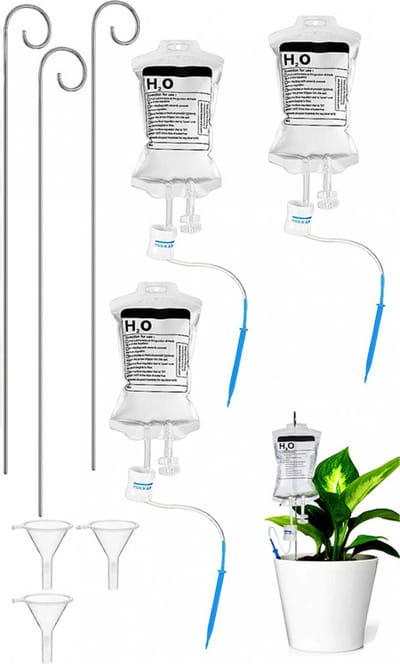 Plant infuus - Waterdruppelaar voor Planten - Automatisch bewateringssysteem planten - Set van 3 stuks - 350ml - voor binnen en buiten - Waterdruppelaar - Druppelsysteem - Plantenbol - H2O infuus