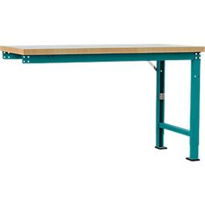 Manuflex aanbouw-werkbank Profi speciaal, tafelblad kunststof, 1500 x 700 mm, waterblauw