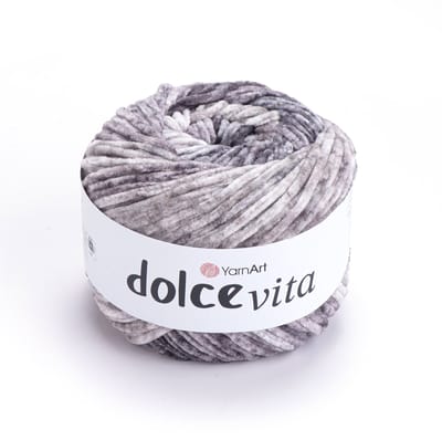 YarnArt Dolce Vita Chenille Verloopgaren - 100% Micropolyester - voor Truien en Vesten Haken en Breien - 150g / 260m - Kleur 3401