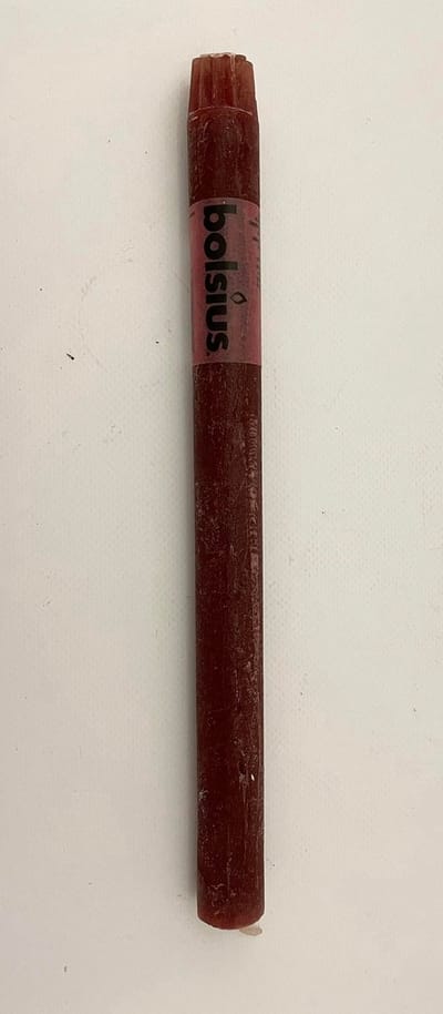 bolsius tafelkaars 270/23 rustiek donkerrood