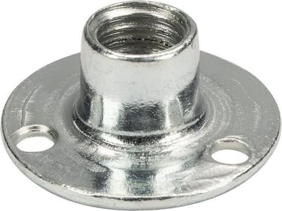 i-Fix moer op plaat | M10 | plaat Ø 27 mm | 3 schroefgaten Ø 4mm | 4 STUKS