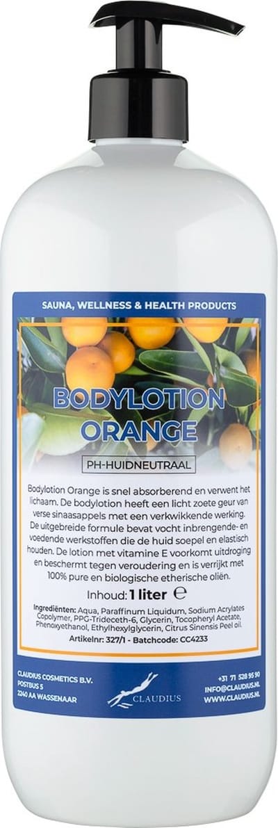 Bodylotion Orange 1 Liter - met gratis pomp