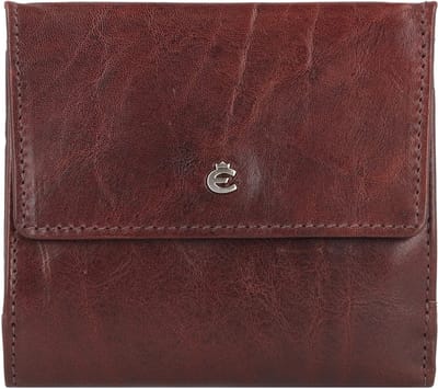 Esquire Toscana Portemonnee RFID Leer 10 cm - Jongens - Horizontaal - coffee