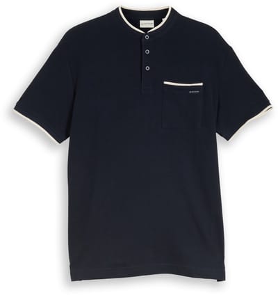 Tom Tailor - Poloshirt met borstzak - Maat S - sky captain blue ottoman