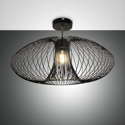 Fabas Luce Fassa plafondlamp, zwart, Ø 60 cm, metaal