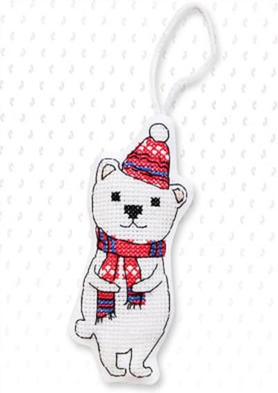 Borduurpakket Luca-s - Christmas Toy Icebear - IJSBEER kerstboomhanger