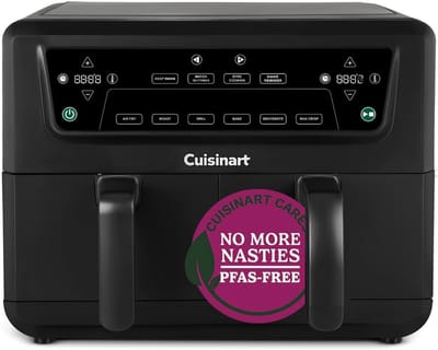 Airfryer en Oven - Multicooker Hetelucht - Gezond Koken - Drie Kookzones - 136 Liter Capaciteit - Roestvrij Staal