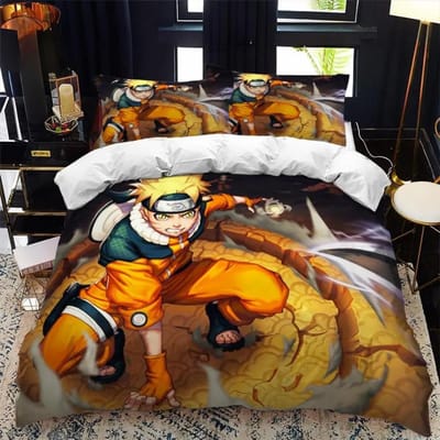 naruto dekbedovertrek kussensloop anime beddengoedset voor tienermeisjes mode dubbel queensize bed slaapkamerdecoratie cadeaus 135x200cm