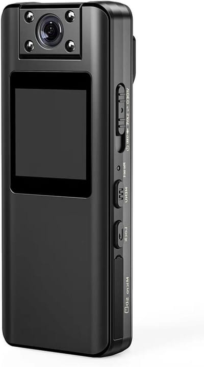 Mini Body Camera - Draagbare Recorder - Veiligheid Vastleggen - Bewegingsdetectie Nachtzicht - 1080P HD - Zwart