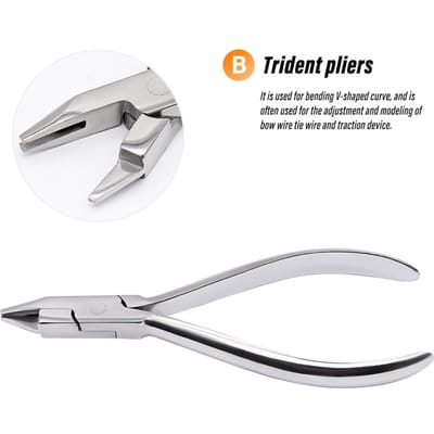 1 Stuk Tandheelkundige Tang Orthodontische Tang voor het Buigen van Draad Distale Einde Knip Tang voor het Verwijderen van Brackets Platte Scherpe Driehoekige Top