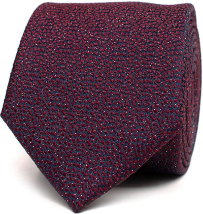 TRESANTI | FABBRO | Zijden stropdas met lurex motief | Bordeaux rood